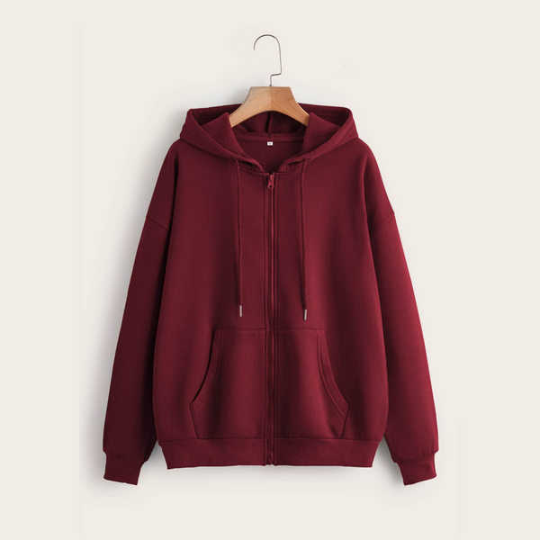 Maroon Zipper Hoodie
