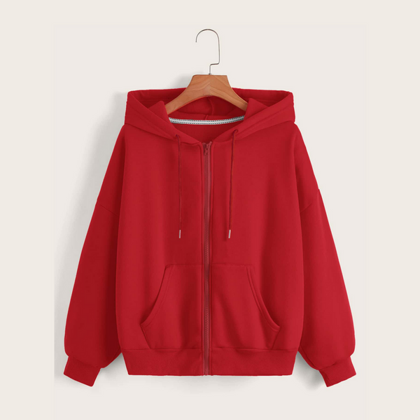 Red Zipper Hoodie
