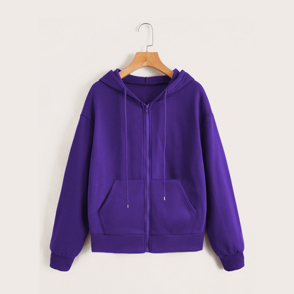 Dark Purple Zipper Hoodie