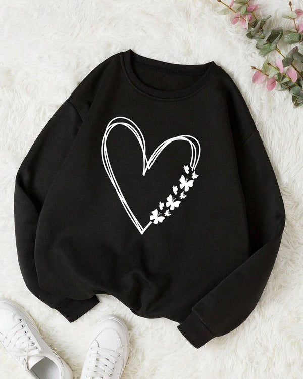 Butterfly heart sweatshirts