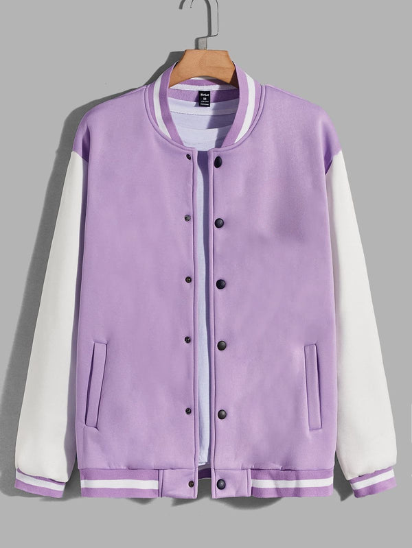 Lilac Varsity Jacket Plain