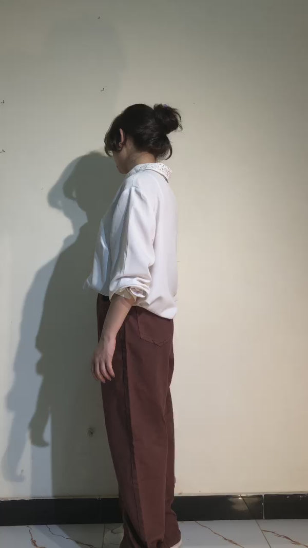 Brown Wide-Leg Jeans – T-SHIRT.PK