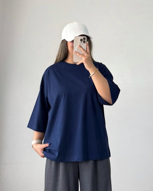 Navy Blue Plain dropped