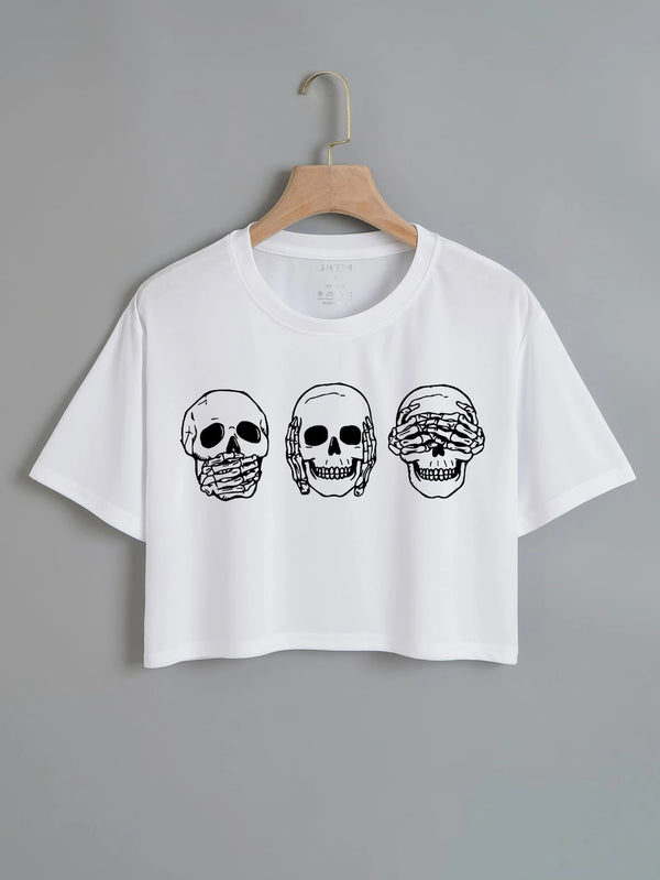 Skull Cropped T-shirt