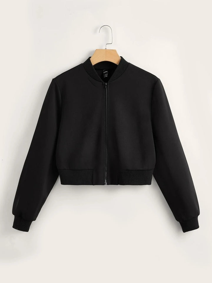 Cropped Zipper Sweatshirt T-shirt.pk