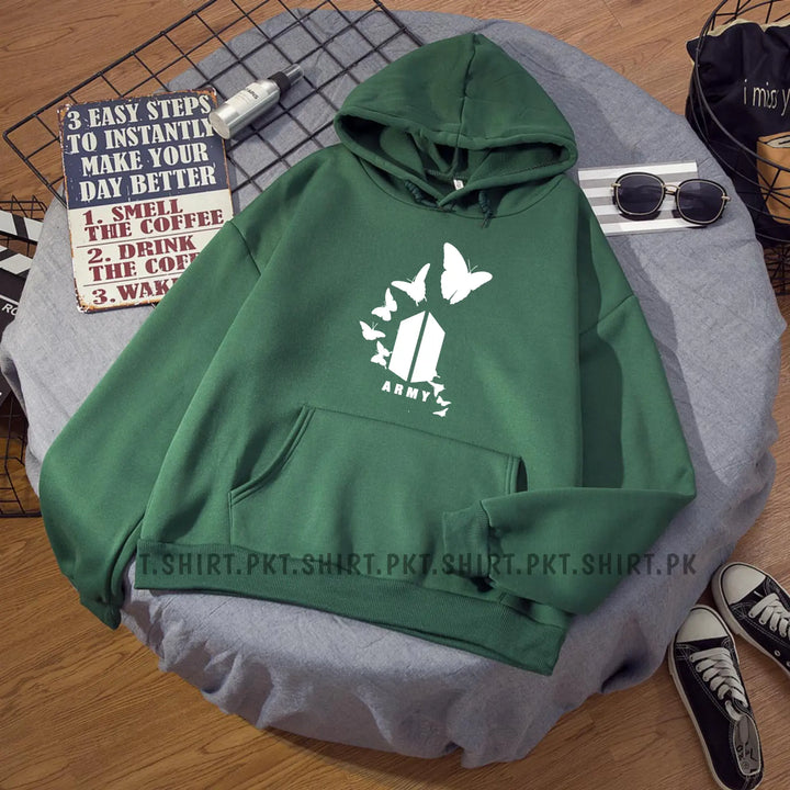 Bottle green hoodie T-shirt.pk