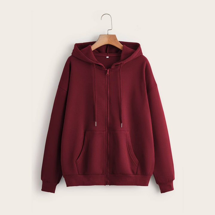 Plain Zipper Hoodies T-shirt.pk