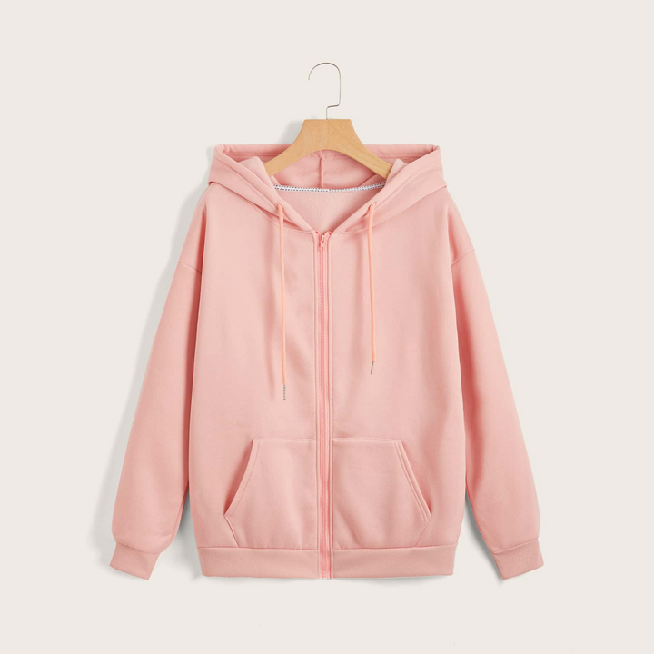 Plain Zipper Hoodies T-shirt.pk