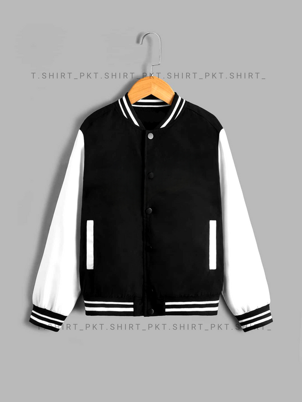 Black Varsity Jacket T-shirt.pk