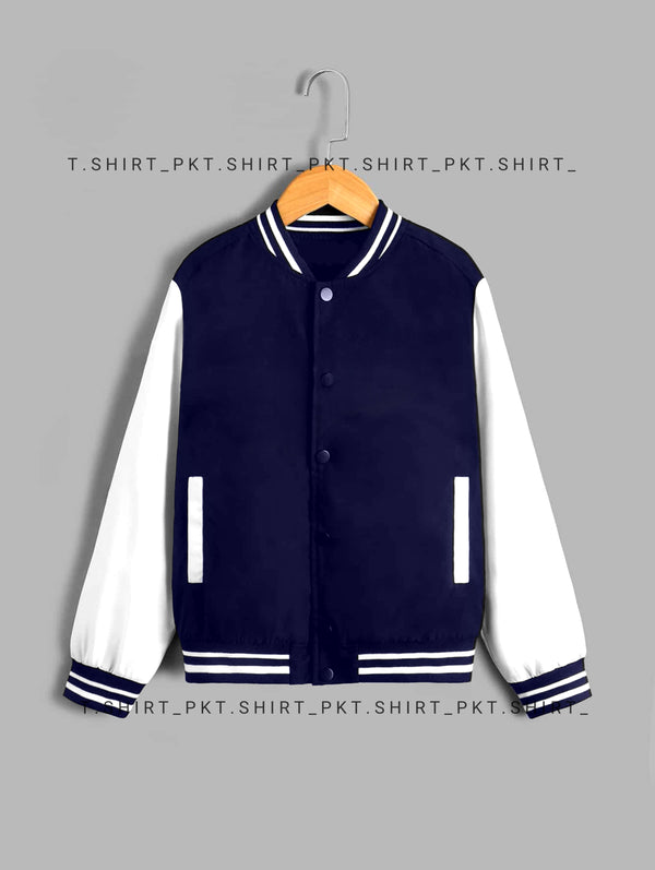 Navy Blue Varsity Jacket T-shirt.pk